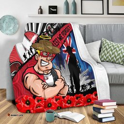 Amazing Aussie St Kilda Anzac Day Honor United In Spirit Blanket