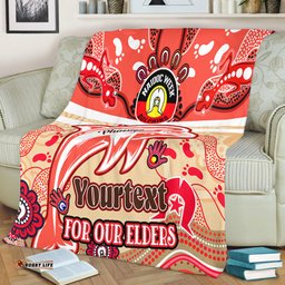 Amazing Aussie Redcliffe Dolphins Naidoc Week Custom For Our Elders Home Jersey Blanket