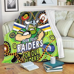 Amazing Aussie Canberra Raiders Naidoc Week Custom Raiders Naidoc For Our Elders Dot Art Style Blanket