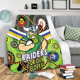 Amazing Aussie Canberra Raiders Naidoc Week Custom Raiders Naidoc For Our Elders Dot Art Style Blanket