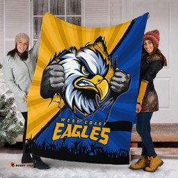 Amazing Aussie West Coast Eagles Breaking Through Fan Design Blanket