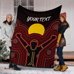 Amazing Aussie [Custom] Australia Aboriginal Inspired The Sun Always Shines Blanket