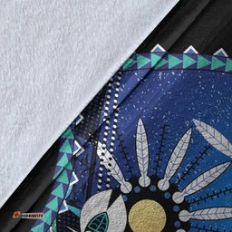 Amazing Aussie Australia Torres Strait Dhari Mask In Plam Tree Blanket