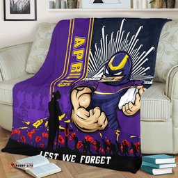 Amazing Aussie Melbourne Storm Anzac Day Lest We Forget Strong Fighting Spirit Blanket
