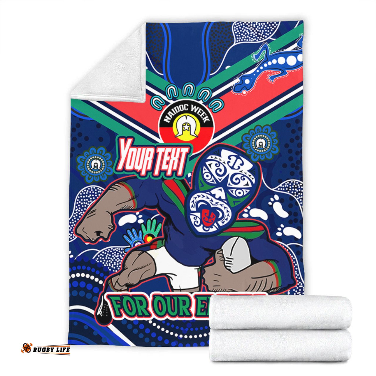 Amazing Aussie New Zealand Warriors Naidoc Week Custom For Our Elders Home Jersey Blanket