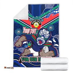 Amazing Aussie New Zealand Warriors Naidoc Week Custom For Our Elders Home Jersey Blanket