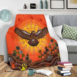 Amazing Aussie Australia Indigenous Flying Eagle With Aboriginal Dot Art Blanket