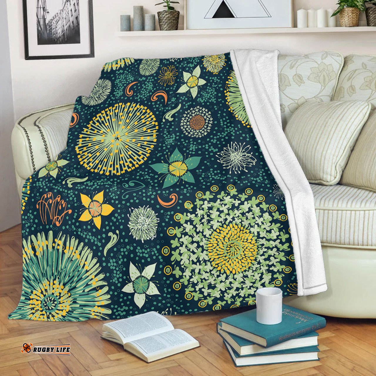 Amazing Aussie Australia Australian Colorful Flowers Background Blanket
