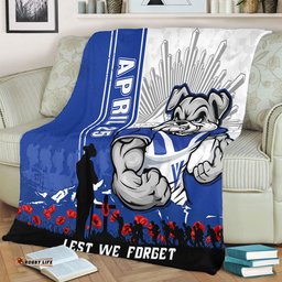 Amazing Aussie Canterbury Bankstown Bulldogs Anzac Day Lest We Forget Strong Fighting Spirit Blanket