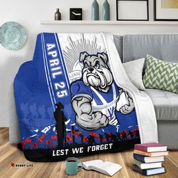 Amazing Aussie Canterbury Bankstown Bulldogs Anzac Day Lest We Forget Strong Fighting Spirit Blanket