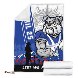 Amazing Aussie Canterbury Bankstown Bulldogs Anzac Day Lest We Forget Strong Fighting Spirit Blanket