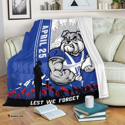 Amazing Aussie Canterbury Bankstown Bulldogs Anzac Day Lest We Forget Strong Fighting Spirit Blanket