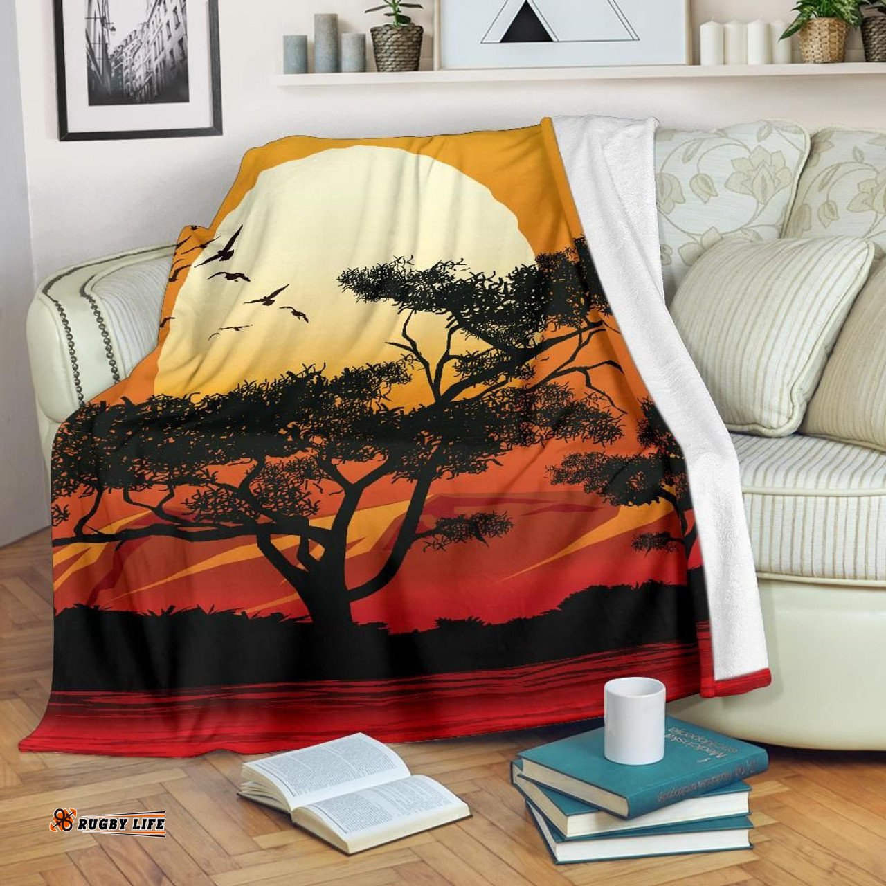Amazing Aussie Australia Sunset And Tree In Australia Blanket