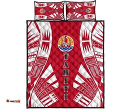 Tahiti Quilt Bed Set - Polynesian Tattoo - BN0112