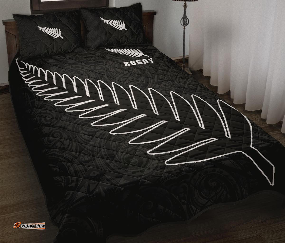 Quilt Bed Set New Zealand Silver Fern Rugby