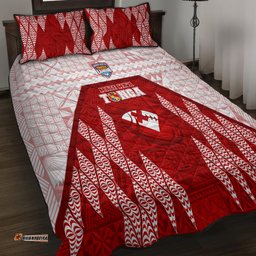Tonga Rugby Quilt Bed Set 2023 Pacific Championships Kupesi Ngatu Mate Maa