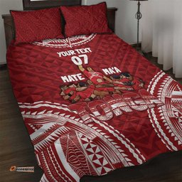 Personalized Mate Maa Tonga Rugby Quilt Bed Set Ofa Atu Tonga