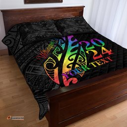 Personalised New Zealand Wellington Pride Quilt Bed Set Maori Fern with Pride Flag 2024