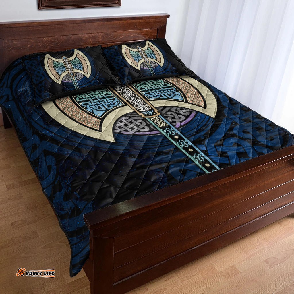 Celtic Knotwork Labrys Quilt Bed Set