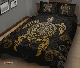 Maori Turtle Quilt Bed Set Gold