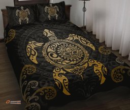 Maori Turtle Quilt Bed Set Gold