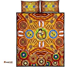 Quilt Bed Sets Aboriginal Family With Dot Painting art 04