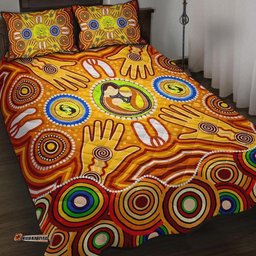 Quilt Bed Sets Aboriginal Family With Dot Painting art 04