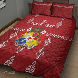 Custom Tonga Rugby 2024 Quilt Bed Set Go Champions Ikale Tahi Ngatu Pattern