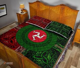 VibeHoodie Quilt Bed Set Isle Of Man Circle Celtic