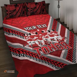 Custom Tonga Rugby Quilt Bed Set Tonga Sipi Tau Ngatu Tribal Pattern