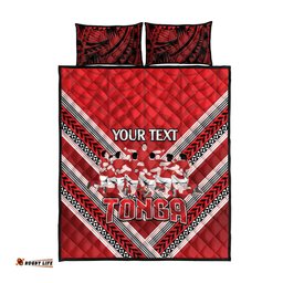 Custom Tonga Rugby Quilt Bed Set Tonga Sipi Tau Ngatu Tribal Pattern