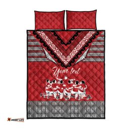 Personalised Tonga Rugby Pacific Quilt Bed Set Ikale Tahi Sipi Tau