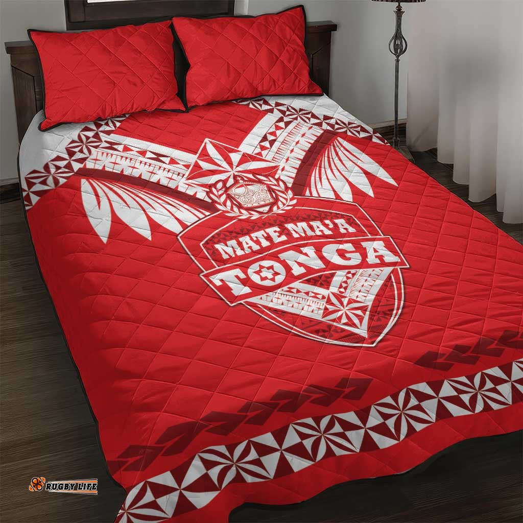 Tonga Mate Maa Rugby Quilt Bed Set Go Champions