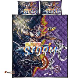 Storm Aboriginal Rugby Quilt Bed Set Super Storm Thunder Power 03