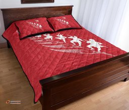 Quilt Bed Set New Zealand Rugby Haka Red
