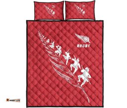 Quilt Bed Set New Zealand Rugby Haka Red