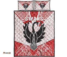 Sydney Quilt Bed Set Indigenous Swans
