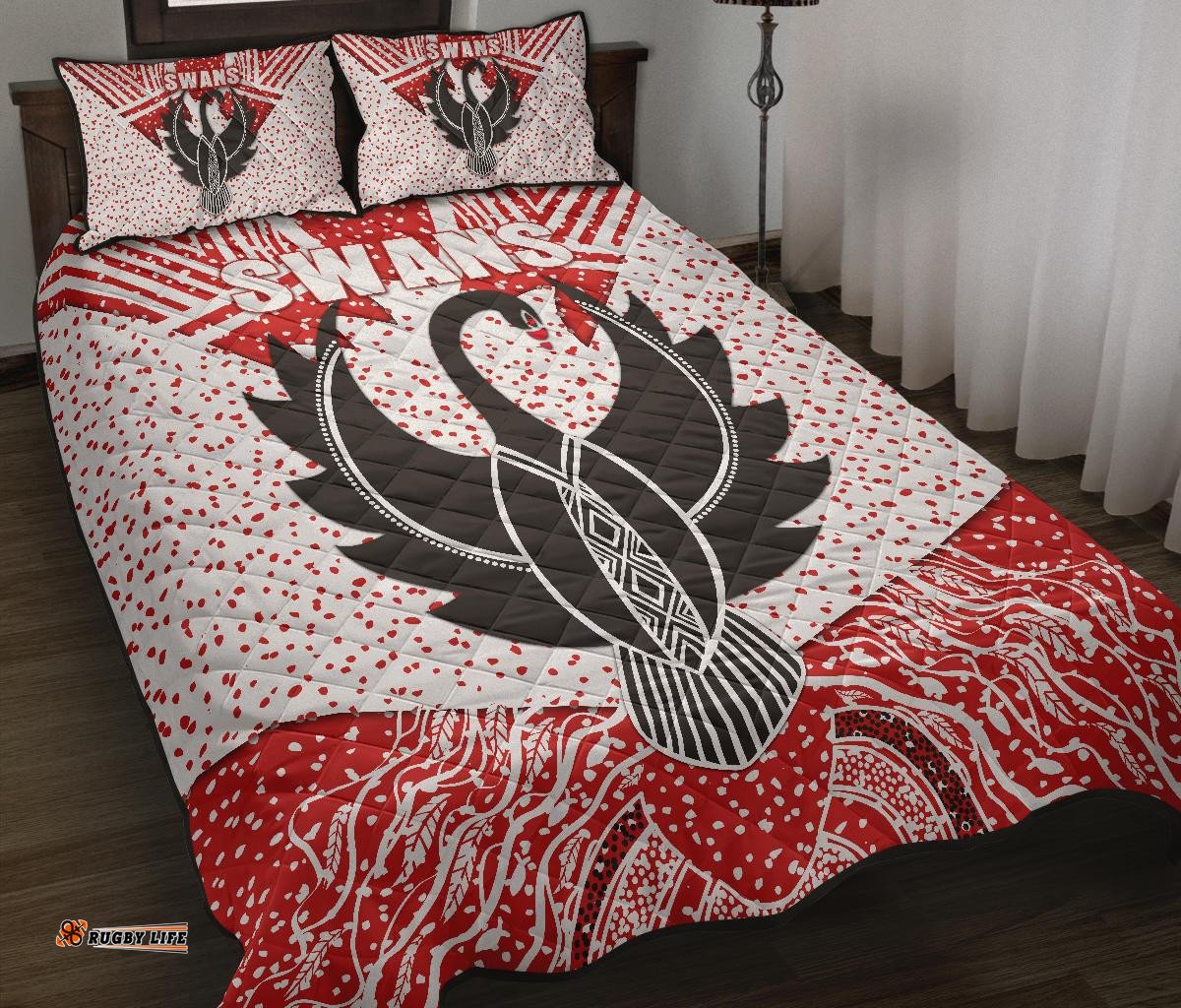 Sydney Quilt Bed Set Indigenous Swans