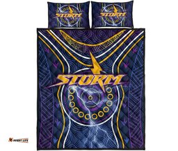 Melbourne Quilt Bad Set Lightning Storm Indigenous