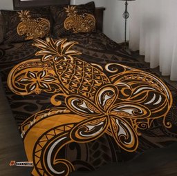 Polynesian Home Set Tribe Pineapple Quilt Bed Set