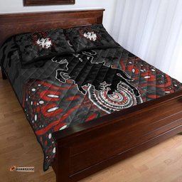 St. George Illawarra Dragons ANZAC Quilt Bed Set Indigenous Vibes Black