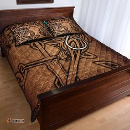 Celtic Dragon Quilt Bed Set Celtic Dragon With Cross Vintage Style