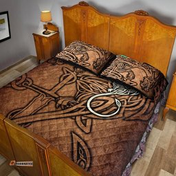 Celtic Dragon Quilt Bed Set Celtic Dragon With Cross Vintage Style