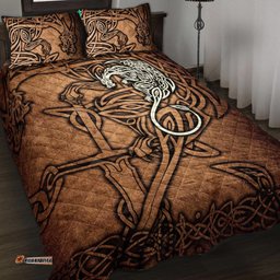 Celtic Dragon Quilt Bed Set Celtic Dragon With Cross Vintage Style