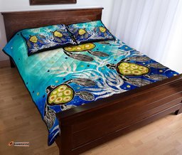 Vibe Hoodie Australia Aboriginal Quilt Cover Set, Turtle Art Towards the Light