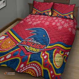 Adelaide Crows Football Christmas Quilt Bed Set Merry Xmas Mix Aboriginal Art