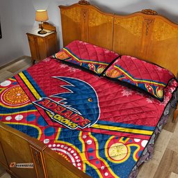 Adelaide Crows Football Christmas Quilt Bed Set Merry Xmas Mix Aboriginal Art