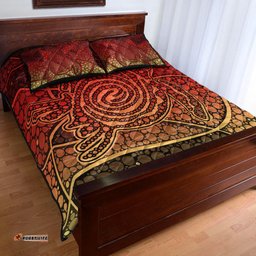 Turtle Quilt Bedding Set Aboriginal Red Style