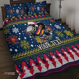 Custom Crows Football Quilt Bed Set Christmas Vibe