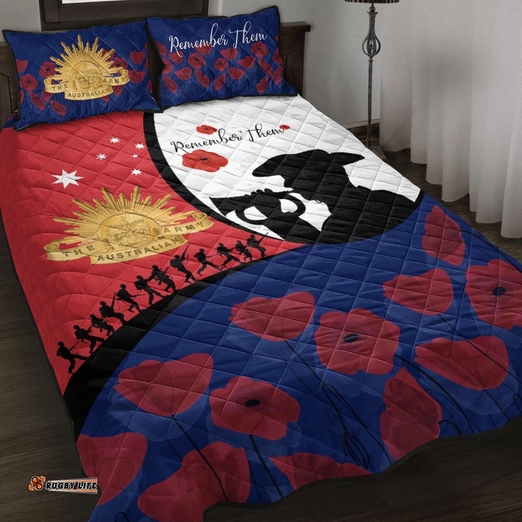 ANZAC Day Quilt Bed Set We will remember Them 03